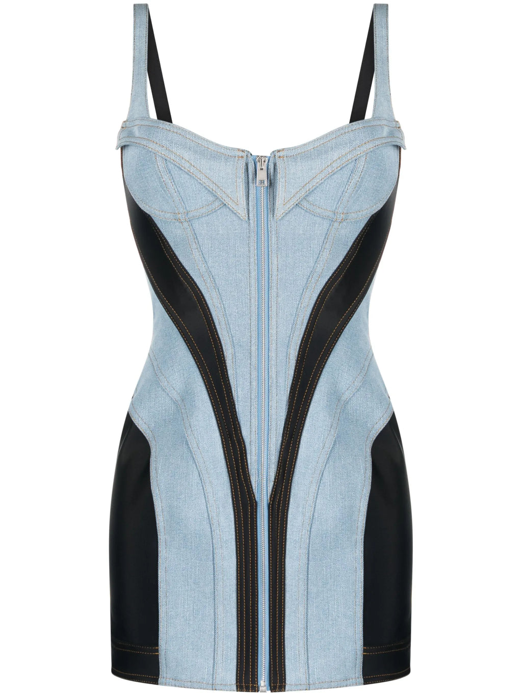 Corset denim minidress