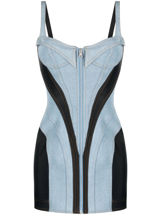 Corset denim minidress