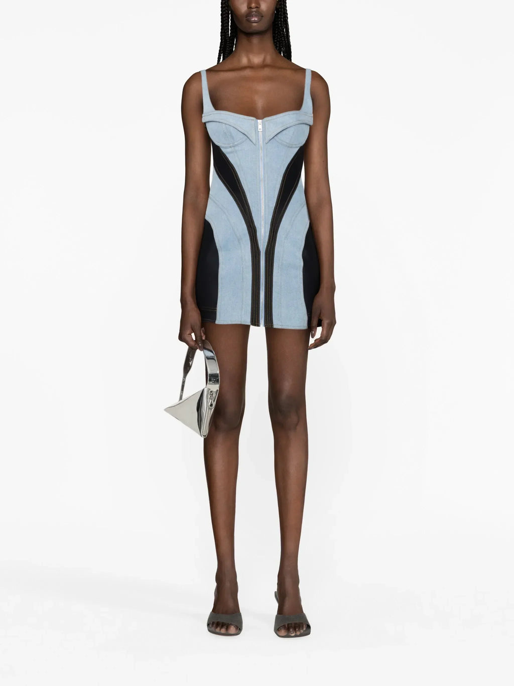 Corset denim minidress