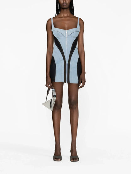 Corset denim minidress