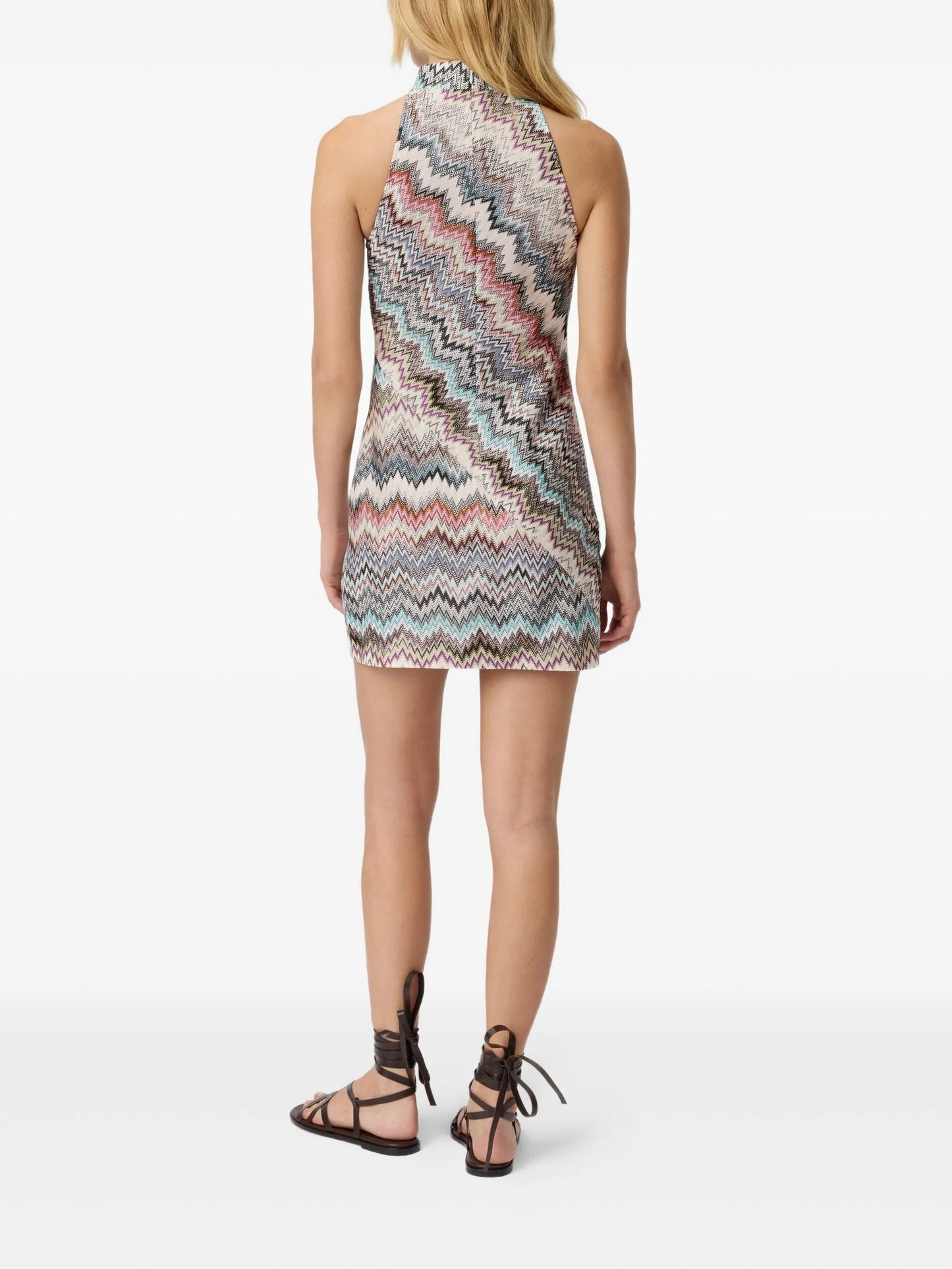 Zigzag Halterneck Mini Dress