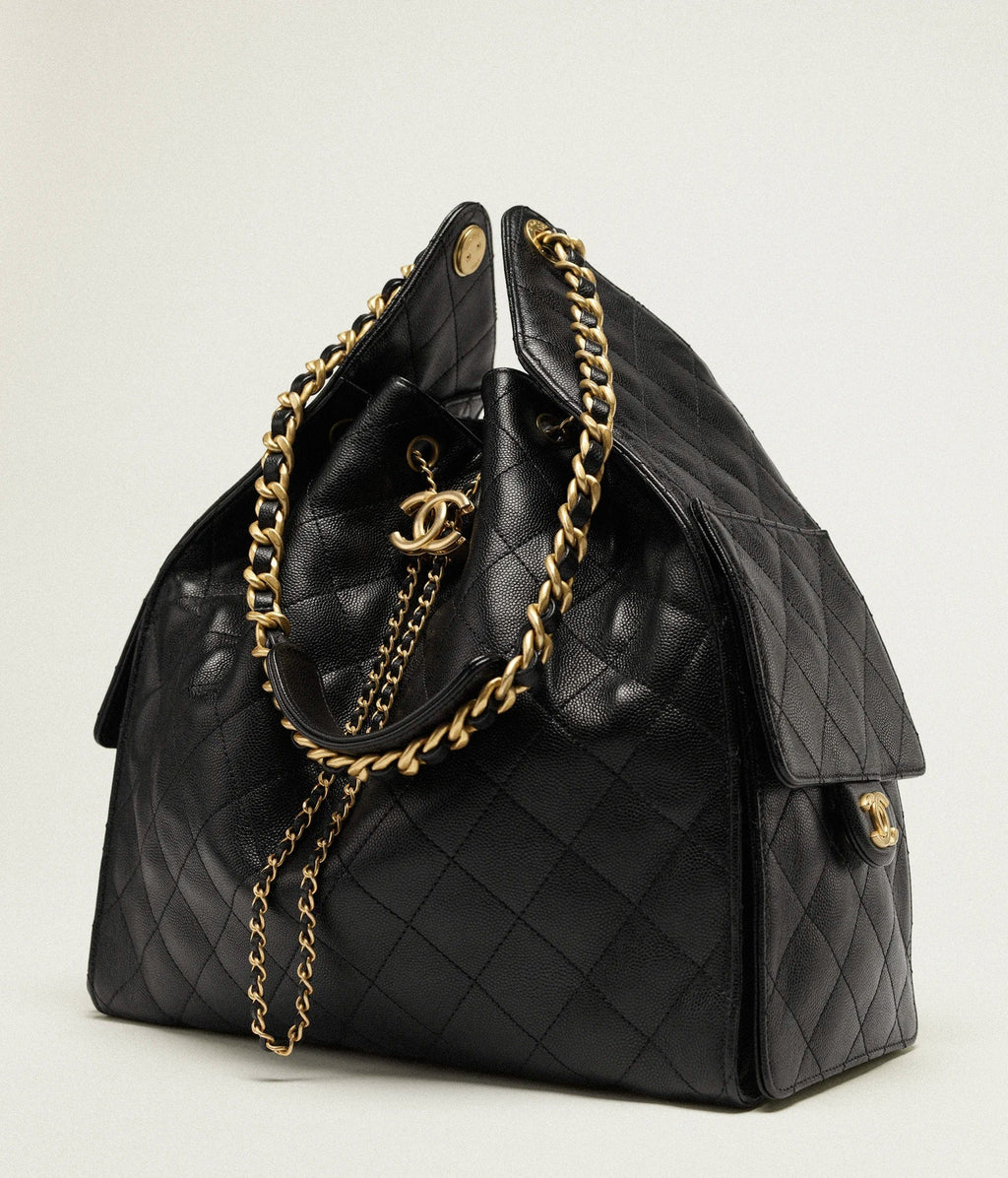 Medium 25 Hobo Bag Gold Tone Metal