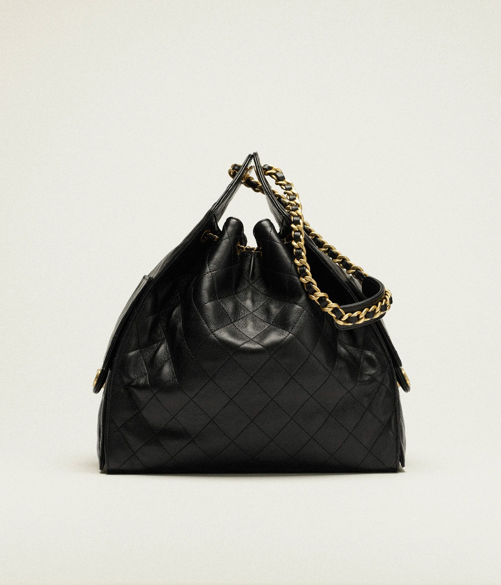 Medium 25 Hobo Bag Gold Tone Metal