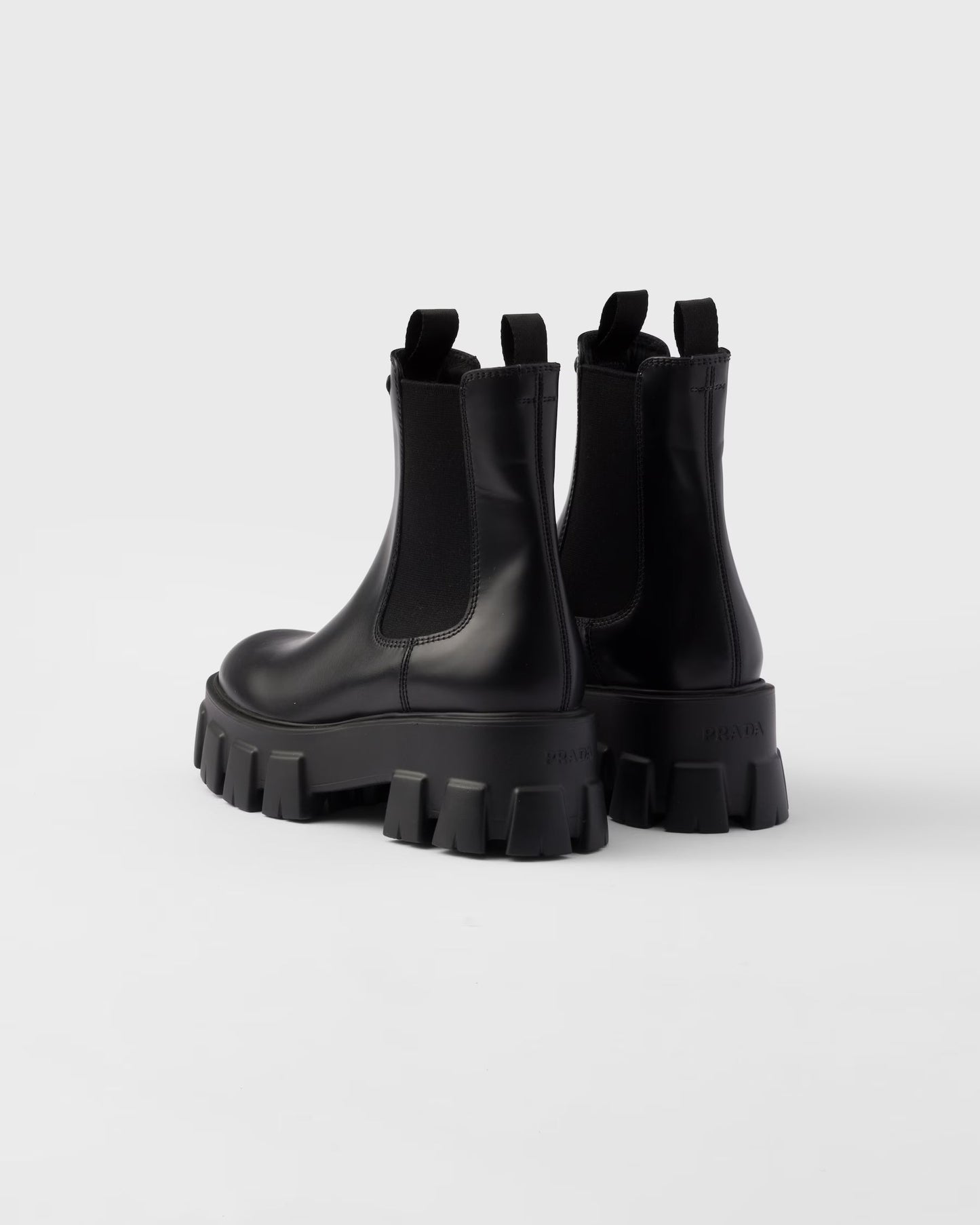 Monolith brushed leather booties