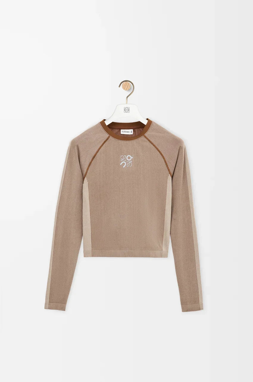 Long sleeve top in technical jersey